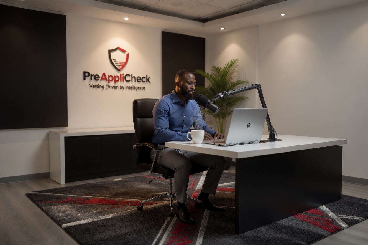 PreAppliCheck examiner reviewing an online application